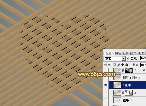 PS制作竹片编制的心形图案-17.jpg
