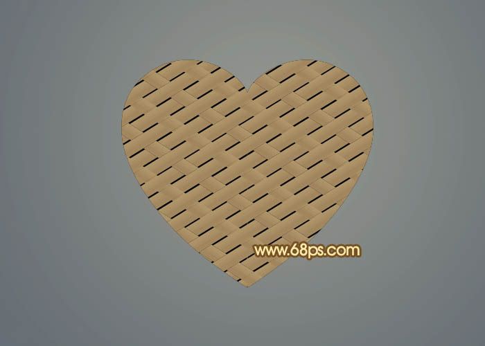 PS制作竹片编制的心形图案-22.jpg