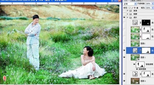 PS打造梦幻的绿色外景婚片-9.jpg