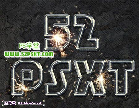 Photoshop打造超酷的金属火花字-41.jpg