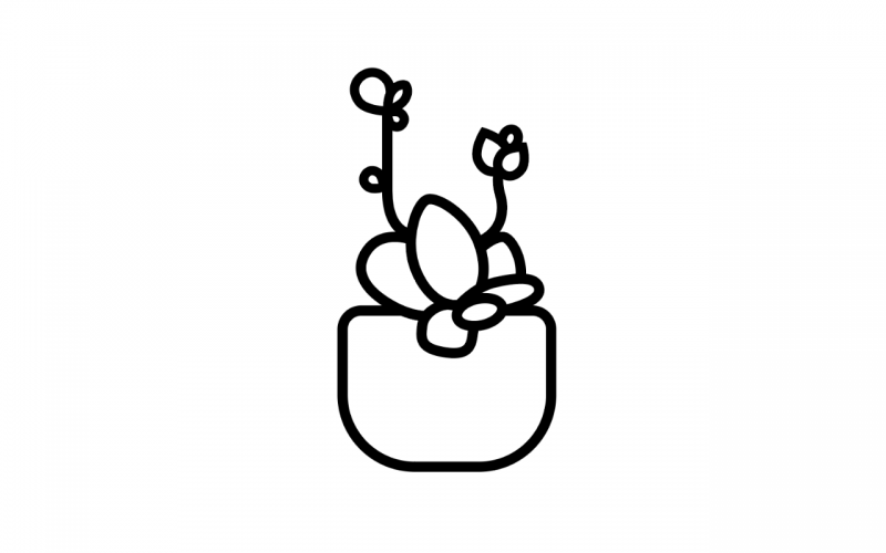 AI绘制一枚多肉植物扁平风线体插画-7.png