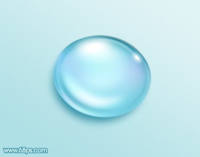 Photoshop制作闪亮的青色水珠-1.jpg