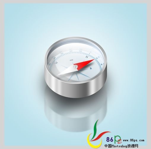 PS绘制金属质感袖珍指南针-1.jpg
