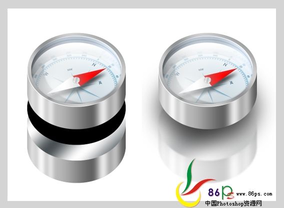 PS绘制金属质感袖珍指南针-33.jpg