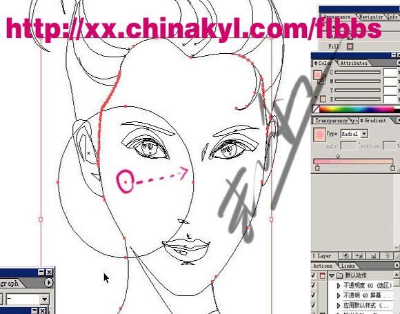 Illustrator巧为矢量美女涂抹自然胭脂-3.jpg