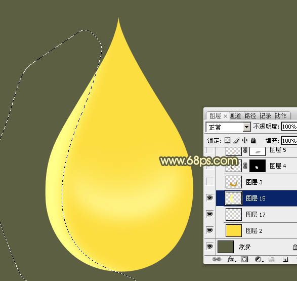 Photoshop制作精致的金色油滴-8.jpg