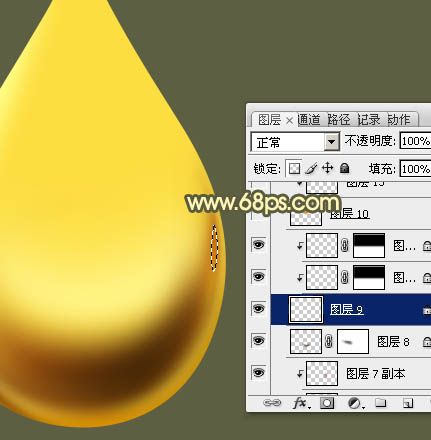 Photoshop制作精致的金色油滴-18.jpg