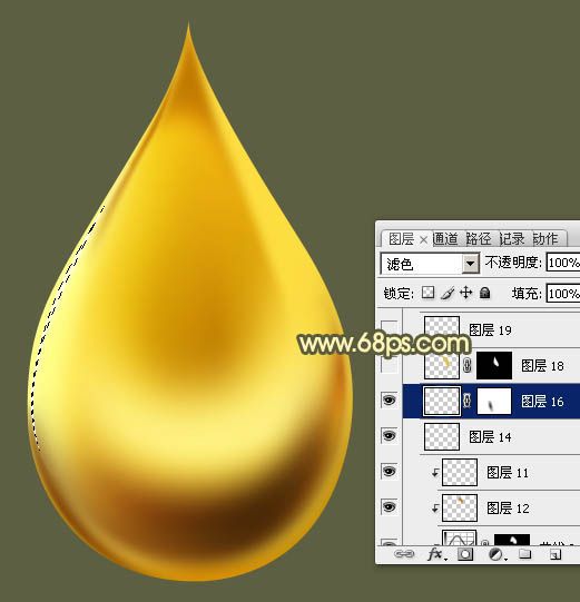 Photoshop制作精致的金色油滴-25.jpg