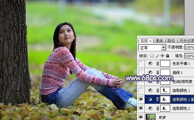 Photoshop给美女调出甜美的橙黄秋季色-8.jpg