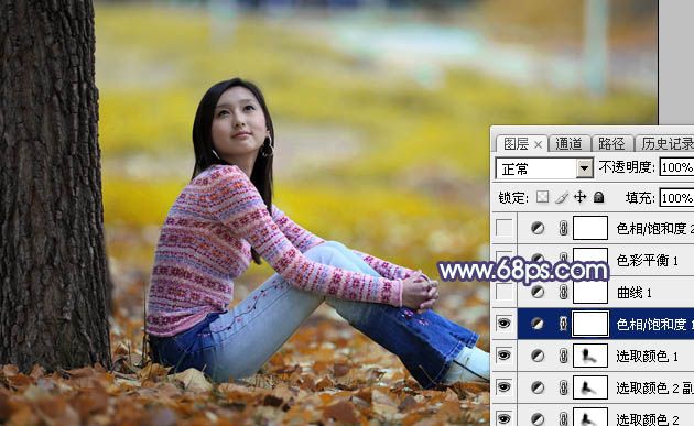 Photoshop给美女调出甜美的橙黄秋季色-16.jpg