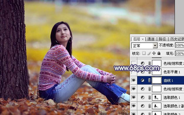Photoshop给美女调出甜美的橙黄秋季色-20.jpg