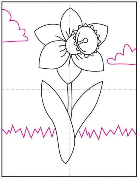 0基础绘画教程：8个步骤教你画一幅水仙花，期待春天的温暖-10.jpg